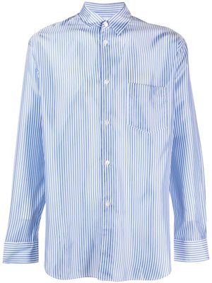 Comme Des Garçons Shirt chemise rayée à manches longues - Bleu
