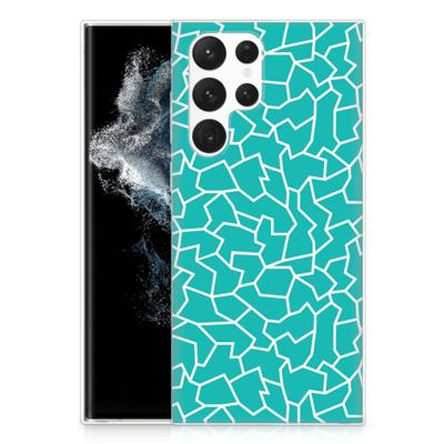 Samsung Galaxy S22 Ultra | Hoesje maken | Cracks Blue