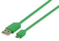 Valueline USB2.0-A - USB2.0-Micro B, 1m USB-kabel 2.0 USB A Micro-USB B Groen
