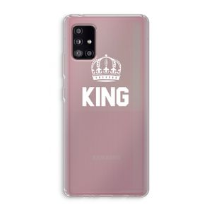 King zwart: Samsung Galaxy A51 5G Transparant Hoesje