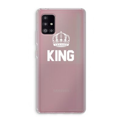 King zwart: Samsung Galaxy A51 5G Transparant Hoesje