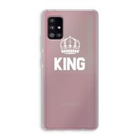 King zwart: Samsung Galaxy A51 5G Transparant Hoesje