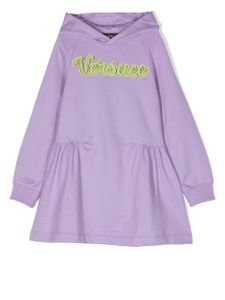 Versace Kids robe à capuche - Violet