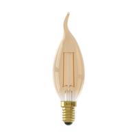 LED volglas Filament Tip-Kaarslamp 220-240V 3,5W 250lm E14 BXS35, Goud 2100K Dimbaar - Calex