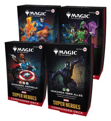 Magic the Gathering Marvel Super Heroes Commander Decks Case (4) german Magic the Gathering Marvel Super Heroes Commander Decks Case (4) german