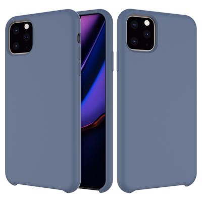 Effen kleur Liquid silicone schokbestendig Case voor iPhone XI Max 2019 (donkerblauw)