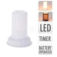 LED Kaarslamp met Vlameffect 9cm + Timer