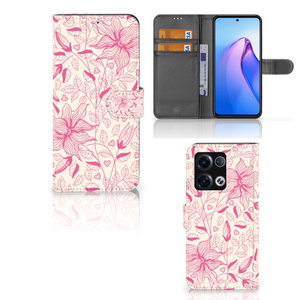 OPPO Reno8 Pro Hoesje Pink Flowers