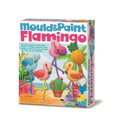 4M flamingo gipsgieten en verven met magneetjes