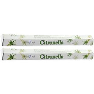 Wierook citroen geur - 40x wierook stokjes - citronella