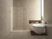 Less inloopdouche 60 x 200 cm Nano helder glas/geborsteld messing Wiesbaden