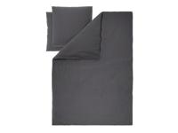 LIVARNO Mousseline dekbedovertrek 200 x 200 cm (Donkergrijs)
