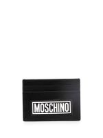 Moschino porte-cartes à logo imprimé - Noir