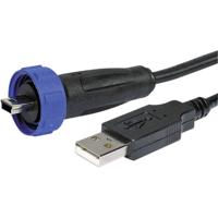 Adapter voor USB-connector 2.0 - IP68 Stekker, recht PX0441/2M00 USB A/Mini USB B PX0441/2M00 Bulgin 1 stuk(s) - thumbnail