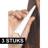 Nep Marihuana/Cannabis joint - 3x - 22 cm - Hippie - Sixties - Flower Power - verkleed accessoires