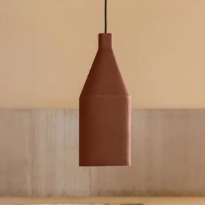 Kave Home Hanglamp Peralta Terracotta look - Bruin