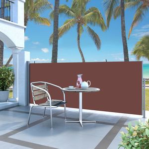 VidaXL Windscherm uittrekbaar 140x300 cm bruin