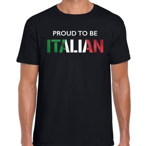 Proud to be Italian landen shirt Italie zwart voor heren 2XL  -