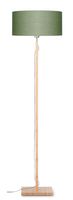 Good&Mojo Vloerlamp 'Fuji' Bamboe en Eco linnen, kleur Groen Good&Mojo Vloerlamp 'Fuji' Bamboe en Eco linnen, kleur Groen