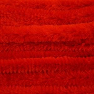 Chenille draad - 10x - rood - 14 mm x 50 cm - hobby/knutsel materialen