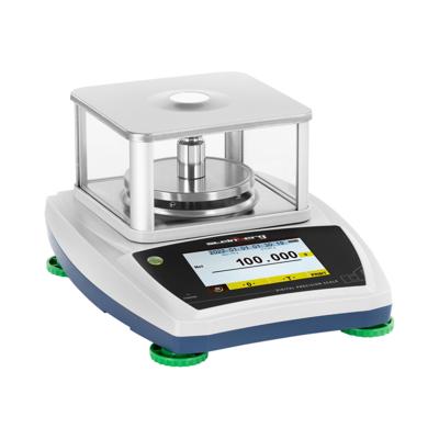 precisieweegschaal- 300 g / 0.001 g - Ø 98 mm - touchscreen LCD - glazen windscherm