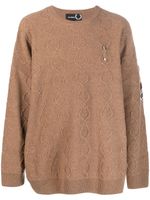 Raf Simons X Fred Perry pull oversize à patch logo - Marron Raf Simons X Fred Perry pull oversize à patch logo - Marron