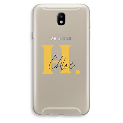 Amber Script: Samsung Galaxy J7 (2017) Transparant Hoesje