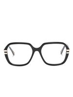 Chloé Eyewear lunettes de vue carrées à logo - Noir