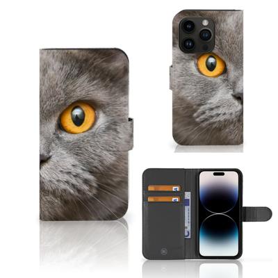 Telefoonhoesje | Met pasjeshouder | iPhone 15 Pro Britse Korthaar