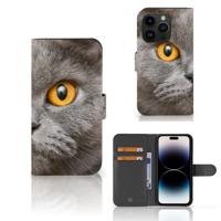 Telefoonhoesje | Met pasjeshouder | iPhone 15 Pro Britse Korthaar