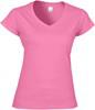 Gildan G64V00L Softstyle® Women´s V-Neck T-Shirt - Azalea - XXL