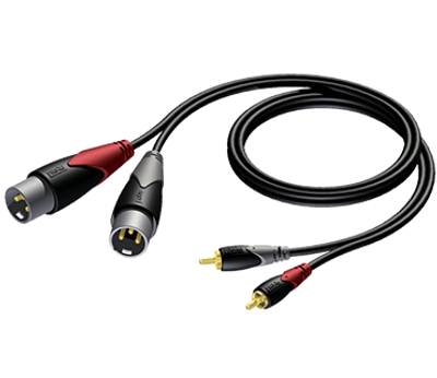 Procab CLA701/3 3 Meter Tulp Naar XLR Male