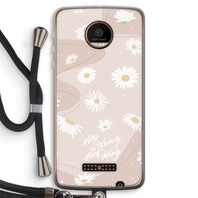 Daydreaming becomes reality: Motorola Moto Z Force Transparant Hoesje met koord