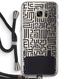 Moroccan Print: Samsung Galaxy S7 Edge Transparant Hoesje met koord
