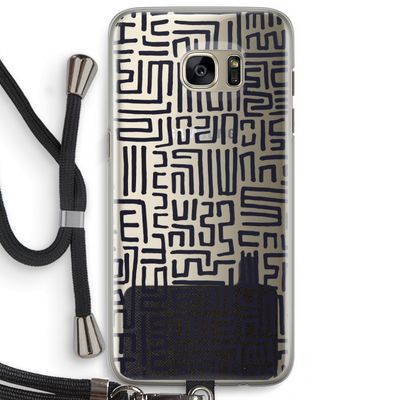 Moroccan Print: Samsung Galaxy S7 Edge Transparant Hoesje met koord