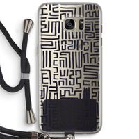 Moroccan Print: Samsung Galaxy S7 Edge Transparant Hoesje met koord