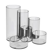 Pennenkoker MAUL Tubo helder transparant 6-vaks Ø15x12,5cm