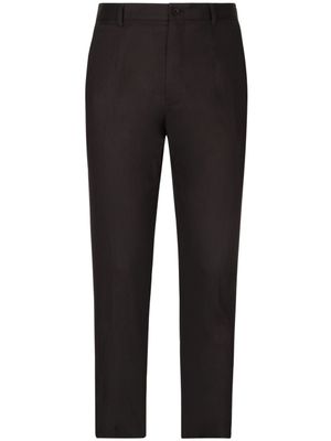 Dolce & Gabbana pantalon en coton à coupe slim - Bleu