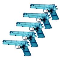 Waterpistool - 10x - blauw - kunststof - 20 cm - transparant - speelgoed