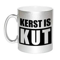 Koffiemok - Kerst is kut - 330 ml - keramiek - zilver - koffiemok / theebeker - Kerstmis - Hater