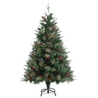 The Living Store Kerstboom met takken - 120 cm - PVC/PE/staal - groen - 238 PVC uiteinden - 43 PE uiteinden - 15 kleine - thumbnail