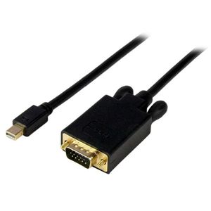 StarTech.com 1,8 m lange Mini DisplayPort-naar-VGA-adapterconverterkabel mDP naar VGA 1920x1200 zwart