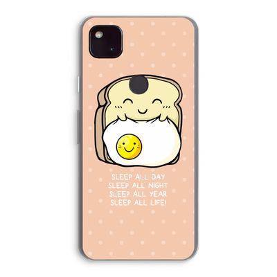 Sleep All Day: Google Pixel 4a 5G Transparant Hoesje