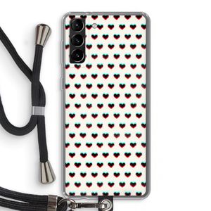 Hartjes: Samsung Galaxy S21 Plus Transparant Hoesje met koord