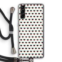 Hartjes: Samsung Galaxy S21 Plus Transparant Hoesje met koord