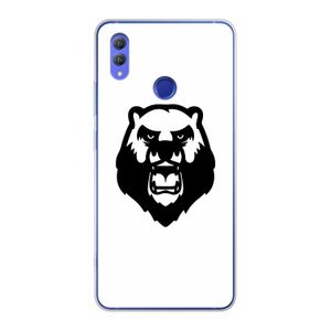 Angry Bear (white): Honor Note 10 Transparant Hoesje