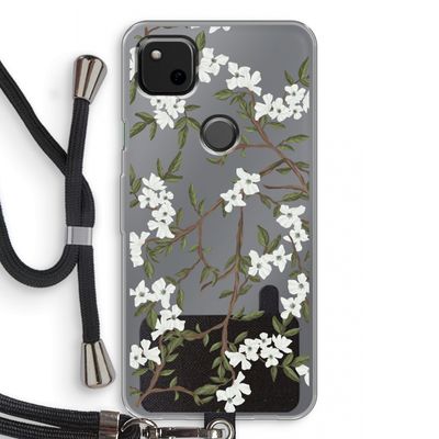 Blossoming spring: Pixel 4a Transparant Hoesje met koord