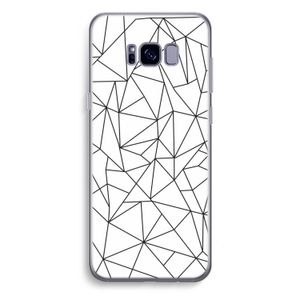 Geometrische lijnen zwart: Samsung Galaxy S8 Plus Transparant Hoesje