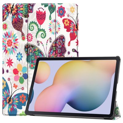3-Vouw sleepcover hoes - Samsung Galaxy Tab S7 Plus / Tab S8 Plus - Vlinders