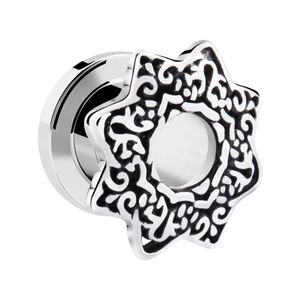 Tunnel met Mandala-design Chirurgisch staal 316L Tunnels & Plugs